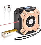 Digital Tape Measure 5 Meters, Laser Level 40 Meters, 2-In-1 Laser Tape Measure Backlit Lcd Displ...