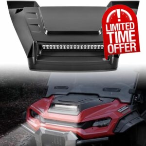SAUTVS Sport Hood Scoop with LED Spotlight for Honda Pioneer 1000 16-24