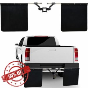 2" Hitch Mounted Mud Flaps 00108 Mud Flaps for Trucks Truck Mud Flaps Heavy Duty Adjustable Height and Width