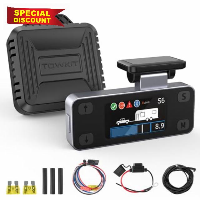 Electric Proportional Trailer Brake Controller Fit for 1-3 Axles Brake Controller