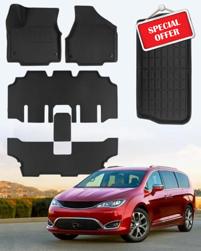 6 PCS for Chrysler Pacifica Floor Mats 2024 2023 2022 2021 2020 2019 2018 2017