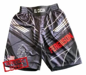 Tony Ferguson Signed Custom Black MMA Fight Trunks El Cucuy #CSO Inscribed BAS