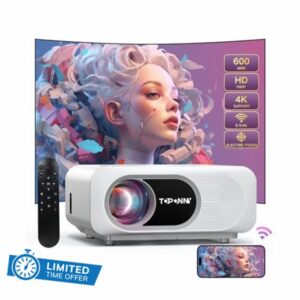 [Electric Focus/4K Support] Projector with WiFi and Bluetooth