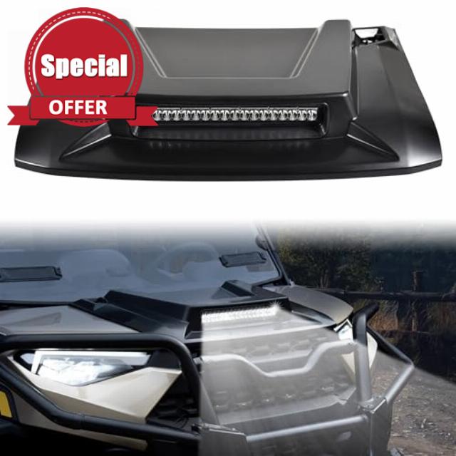 SAUTVS Sport Hood Scoop with LED Spotlight for Ranger XP 1000/Crew XP 1000 18-24