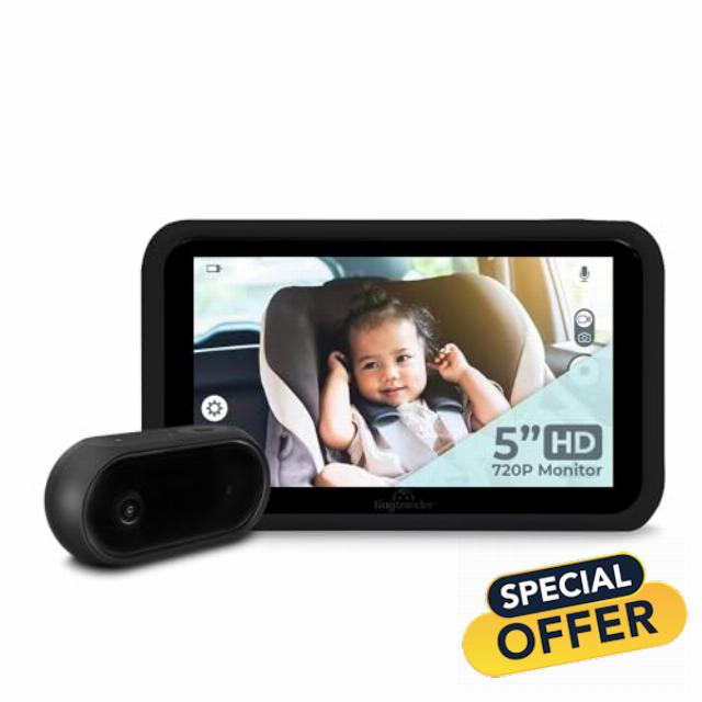 Tiny Traveler Baby Monitor - Tiny Basic Kit (TT002BA) Black - Wireless Baby Car Monitor Camera with Sound