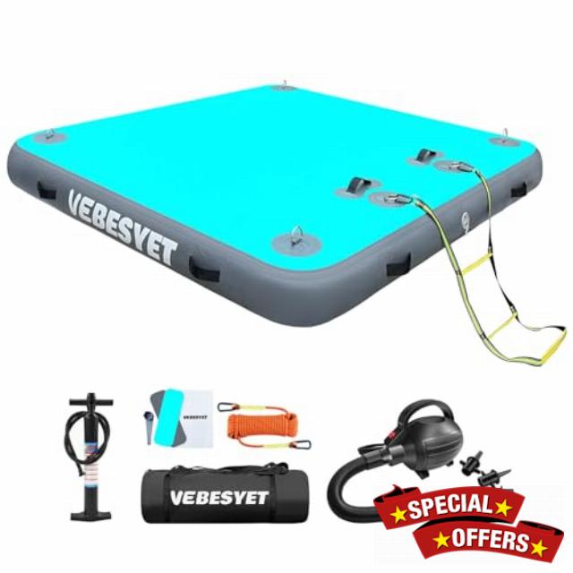 Inflatable Floating Dock Platform with Electric Pump