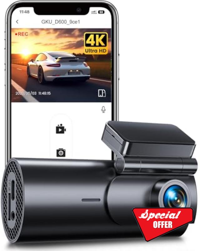 GKU 4K Dash Cam Front