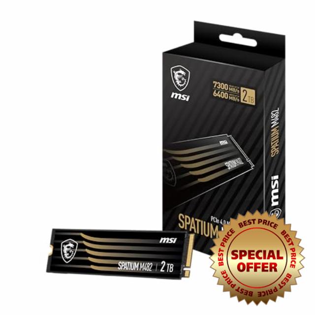 MSI Gaming SPATIUM M482 PCIe 4.0 NVMe M.2 2TB Internal SSD (PCIe Gen4