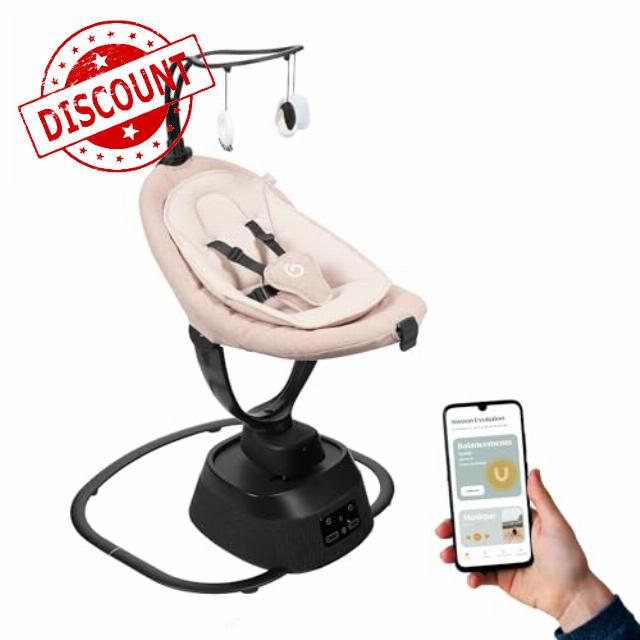 Babymoov Swoon Evolution: Baby Swing Baby Rocker Chair: Multi-Motion Electric Swing with 8 Unique Movements