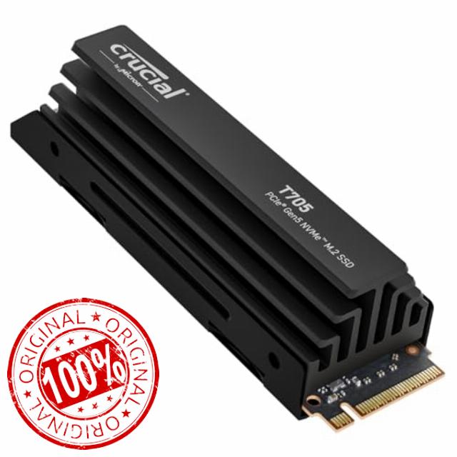 Crucial New 2024 T705 4TB PCIe Gen5 NVMe M.2 SSD with Heatsink - Up to 14