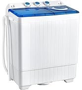 COSTWAY Twin Tub Washing Machine, 4.5KG/6KG/8.5KG Total Capacity Portable Laundry Washer Spin Dry...