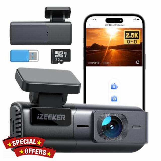 iZEEKER 2.5K Dash Cam WiFi Dash Camera for Cars