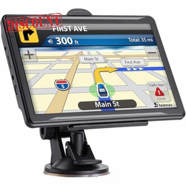 Sat Nav ANDUBEST GPS Navigator,Latest 2024 UK EU Map 7 inch Type-C Touch Screen Car GPS 256-16GB