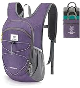 SKYSPER 15L Hiking Backpack Lightweight Foldable Daypack with Chest Strap Small Travel Rucksack f...