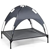 HOMFME 1.8M Folding Hawaiian Parasol, Outdoor Tilting Straw Umbrella with 8 Ribs, Easy Set-up Tro...