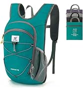SKYSPER 15L Hiking Backpack Lightweight Foldable Daypack with Chest Strap Small Travel Rucksack f...