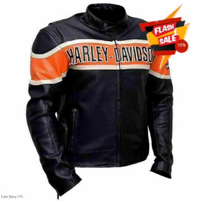 Men HD Victoria Motorcycle Jacket – Black Biker Style HD Leather