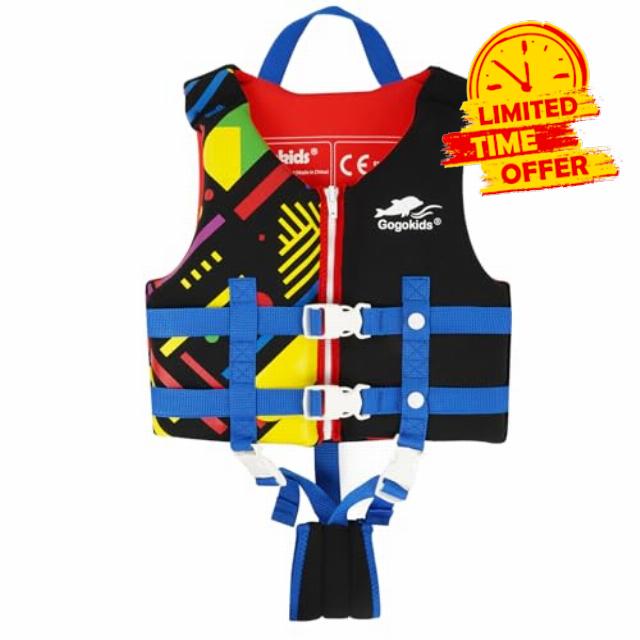 Gogokids Swim Vest Float Jacket - Kids Swimming Training Flotation Buoyancy Swimsuit with Adjustable Safety Straps for 15-35kg Child,Boys Girls Aged 1-9 Years