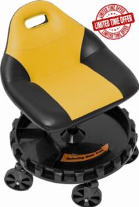 Traxion 400lb Capacity 2-704 Yellow Progear Mobile Rolling Gear Seat