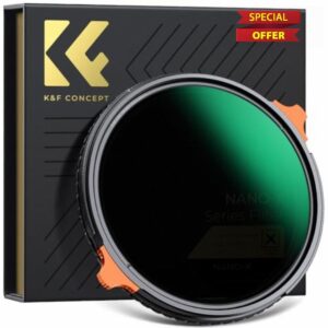 K&F Concept 82mm True Color Variable Fader ND2-32 ND Filter and CPL Circular Polarizing Lens Filter in 1 for Camera Lens Neutral Density Polarizer Filter (Nano-X Series)