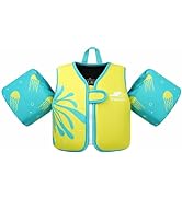 Gogokids Kids Swim Vest Arm Bands, Toddlers Swimming Float Jacket with Two Armbands Children Swim...