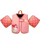 Gogokids Kids Swim Vest Arm Bands, Toddlers Swimming Float Jacket with Two Armbands Children Swim...