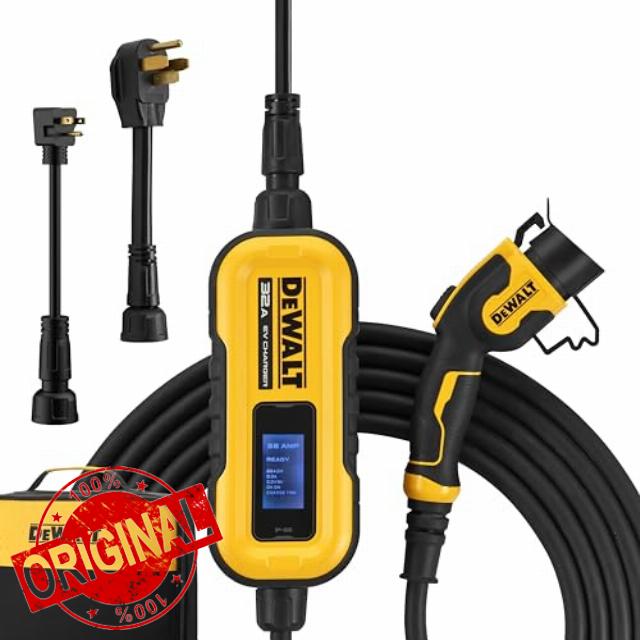 DEWALT Portable Electric Vehicle (EV) 120-240V Level 2 Charger up to 32 Amps