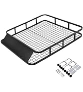 HOMFME 15 Cubic Feet Car Roof Bag, Waterproof 840D PVC Rooftop Cargo Carrier Box with Non-Slip Ma...