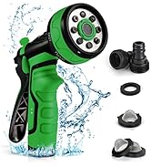 Hose Pipe Spray Gun,ACTE 8 Patterns Anti-Leak Garden Hose Spray Gun, High Pressure Anti-Slip Hose...
