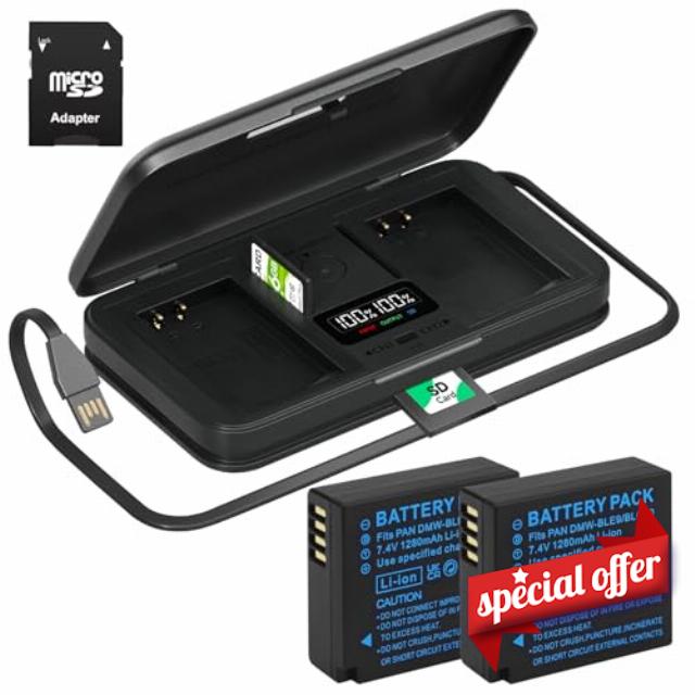 Palogreen DMW-BLE9 / DMW-BLG10 battery with charger for Panasonic Lumix DMC GF3