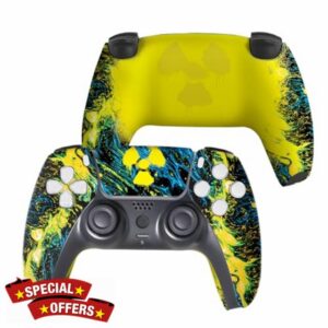 BABY CUDDLE BOX Radioactive Custom PS-5 Controller Wireless compatible with Play-Station 5 Console by BCB Controllers | Proudly Customized in USA with Permanent HYDRO-DIP Printing (NOT JUST A SKIN)