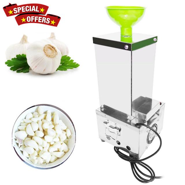 INTBUYING 110V Electric Garlic Peeler Machine 180W Thickened Stainless Steel Garlic Cloves Peeling Machine