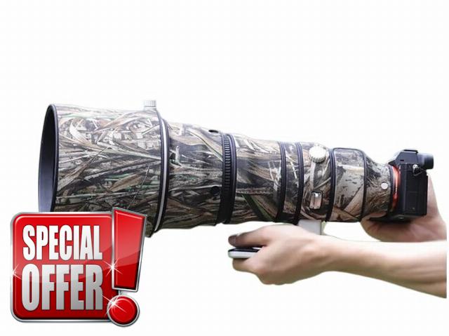 CHASING BIRDS Camouflage Waterproof Lens Coat for Sony FE 400mm F2.8 GM OSS Rainproof Lens Protective Cover (Reed Camouflage)