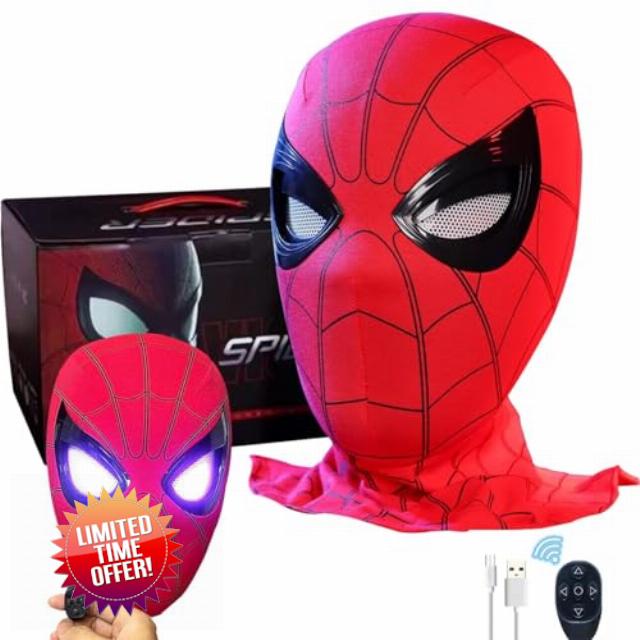 CMJSGG Spider Hero Mask Remote Control Movable Mechanical Eyes