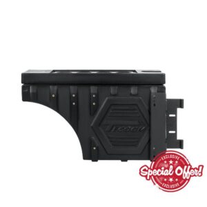 Tecoom Universal Truck Bed Storage Box Lockable Waterproof Truck Bed Toolbox Fit Driver & Passenger Side Swing Wheel Well Tool Box for Truck Trunk Storage Organizer