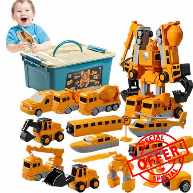 magnetic transform engineering car toy