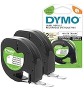 DYMO LetraTag Iron-On Fabric Labels | Authentic | 12 mm x 2 m Roll | Black Print on White | Iron-...