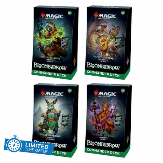 Magic: The Gathering Bloomburrow Commander Deck Bundle - Includes All 4 Decks (Animated Army