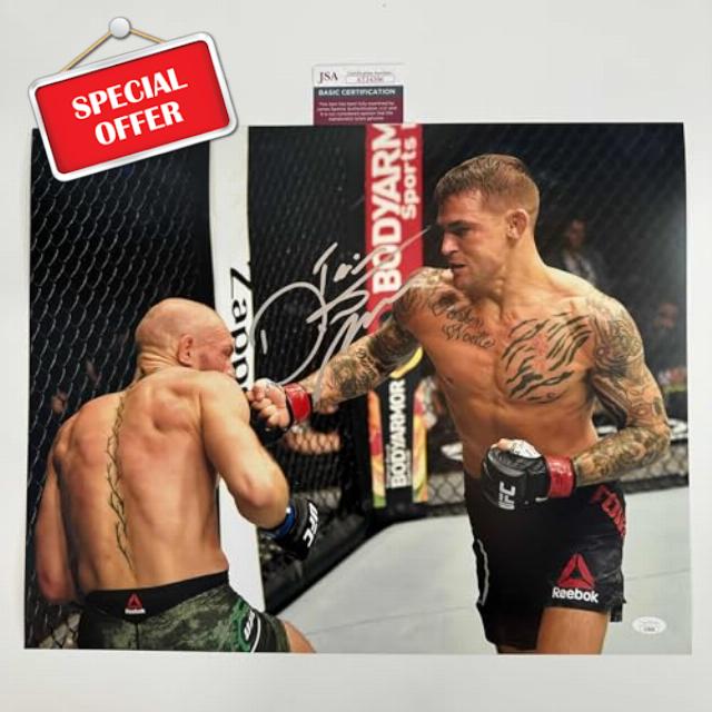 Autographed/Signed Dustin Poirier UFC MMA Ultimate Fighting 16x20 Photo JSA COA