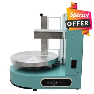 110V Electric Cake Decorating Machine Electric Cake Cream Spreading Machine Commercial Cake Decorating Coating Machine Green for 6-14 inch Cake