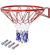 COSTWAY Basketball Backboard Hoop Net Set, 90-210cm Height Adjustable Basketball Stand with Wheel...