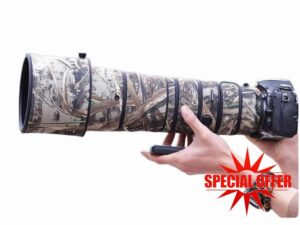 CHASING BIRDS Camouflage Waterproof Lens Coat for NIKON AF-S 180-400mm F4 E TC1.4 FL ED VR Rainproof Lens Protective Cover (Reed Camouflage