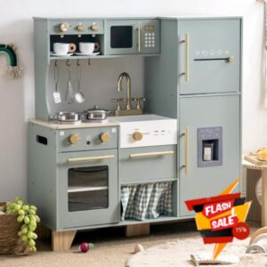 ROBUD Wooden Play Kitchen for Kids Toddlers