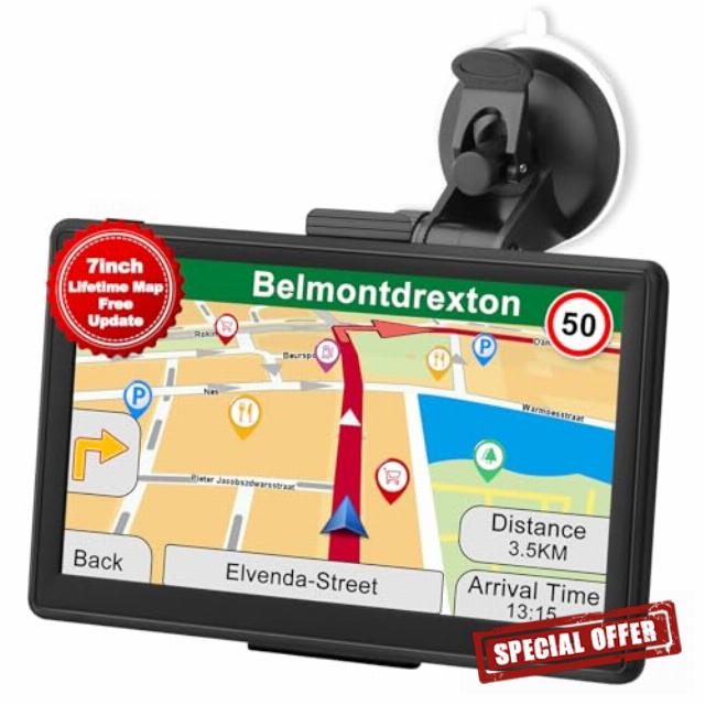 Lehwey Sat Nav with UK Europe Maps 2024