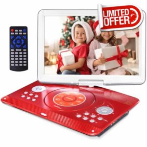 16.9" Portable DVD Player with 6 Hrs 5000mAH Rechargeable Battery