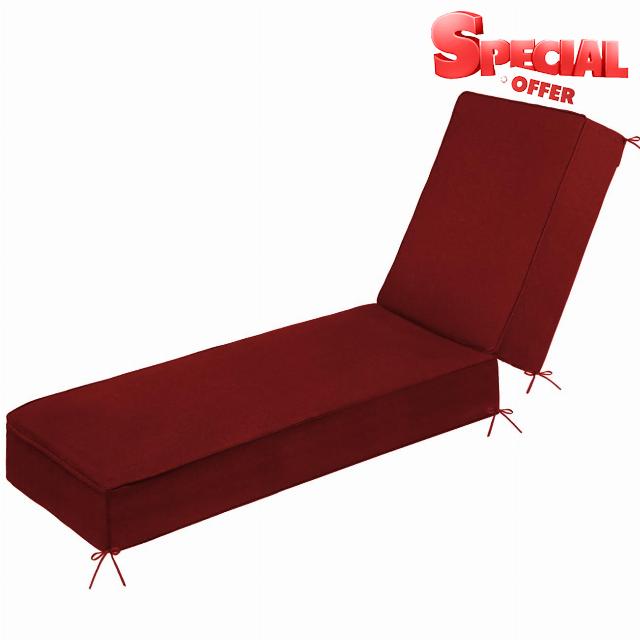Sundale Outdoor 6 inch Thick Water-Resistant Olefin Chaise Lounge Cushions