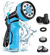 Hose Pipe Spray Gun,ACTE 8 Patterns Anti-Leak Garden Hose Spray Gun, High Pressure Anti-Slip Hose...