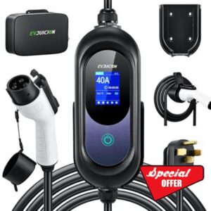 Level 2 EV Charger 40Amp 9.6kW 240V EV Charger Level 2 with Smart LED Screen