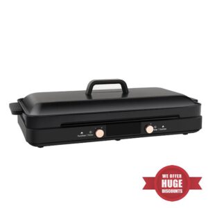 Double Induction Cooktop with Removable Griddle Pan Non-stick