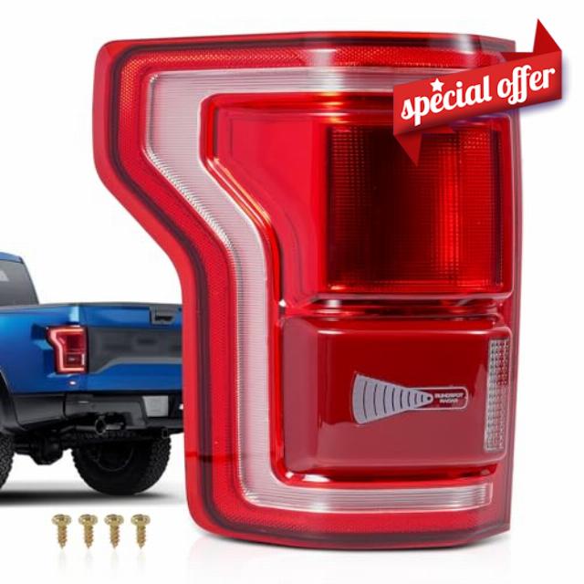2015-2017 F150 LED Tail Light Assembly with Blind Spot Alert Monitor Compatible with Ford F-150 Raptor Lariat Limited Platinum King Ranch Replace for HL3Z13405D (Rear Left Driver Side)